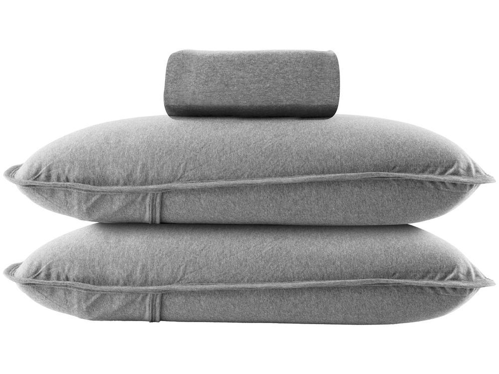 Jogo de Cama Queen Atlântica Mescla Urban Cinza 3 Peças - 1