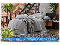Jogo de Cama Queen Atlântica Mescla Urban Cinza 3 Peças - 3