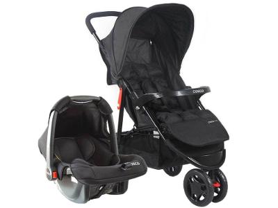 Carrinho de Bebê com Bebê Conforto Cosco Kids Toffy Duo 3 Rodas 0 a 15kg