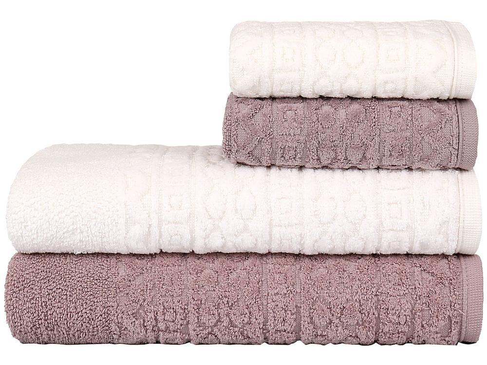 Jogo de Toalhas de Banho Atlântica 100% Algodão Sofisticata Cosmopolitan 4 Peças - 1