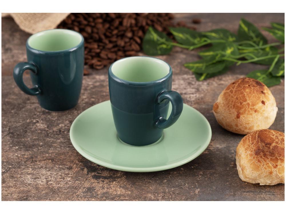 Jogo de Xícaras de Café de Porcelana 75ml Oxford Complementos Espresso 6 Peças - 2
