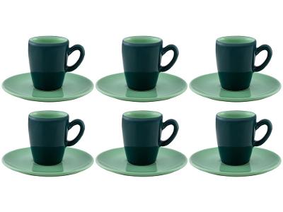 Jogo de Xícaras de Café de Porcelana 75ml Oxford Complementos Espresso 6 Peças