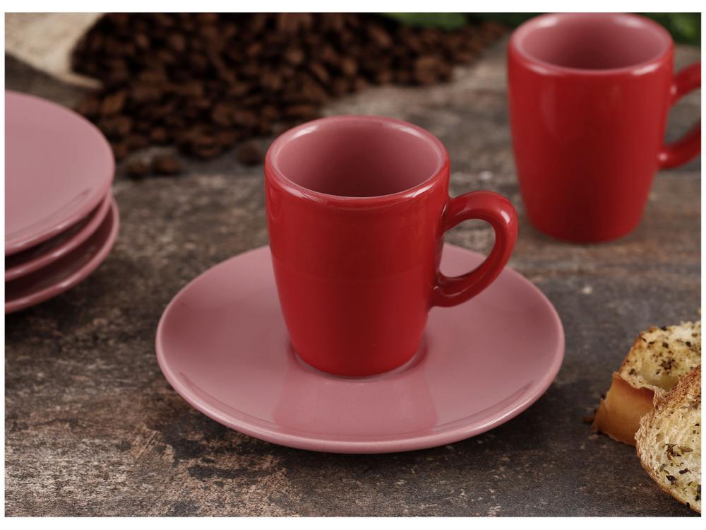 Jogo de Xícaras de Café de Porcelana 75ml Oxford Complementos Espresso 6 Peças - 2