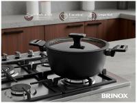 Jogo de Panelas Brinox Revestimento Cerâmico Preto 5 Peças Carbon Ceramic Life - 7