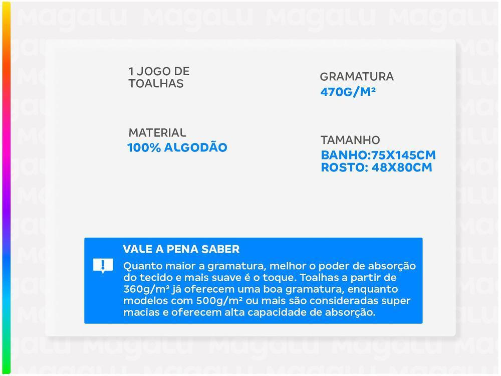 Jogo de Toalhas de Banho Atlântica 100% Algodão Sofisticata 4 Peças - 2