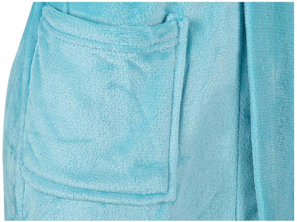 Roupão de Inverno de Microfibra Atlântica Pompom Verde com Capuz - 9