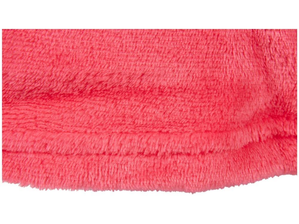 Roupão de Inverno de Microfibra Atlântica Pompom Framboesa com Capuz - 7