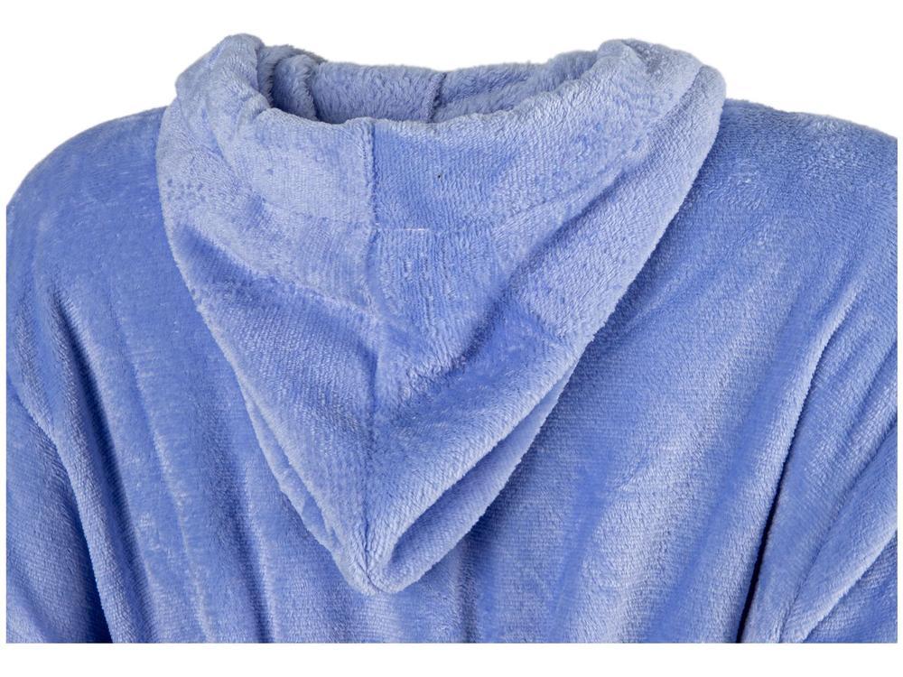 Roupão de Inverno de Microfibra Atlântica Pompom Violeta com Capuz - 5