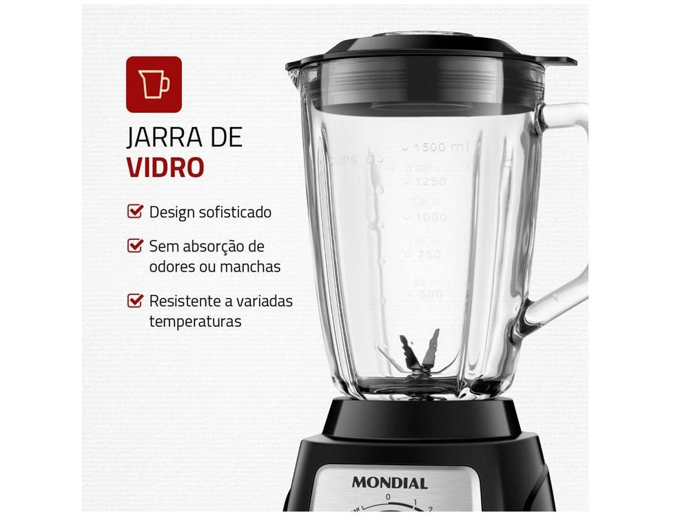 Liquidificador Mondial Turbo Glass L-1400 GI - 5