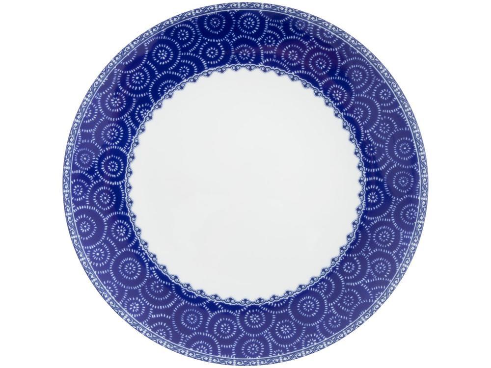 Aparelho de Jantar Sobremesa e Chá 20 Peças Tramontina de Porcelana Azul Redondo Umeko - 7