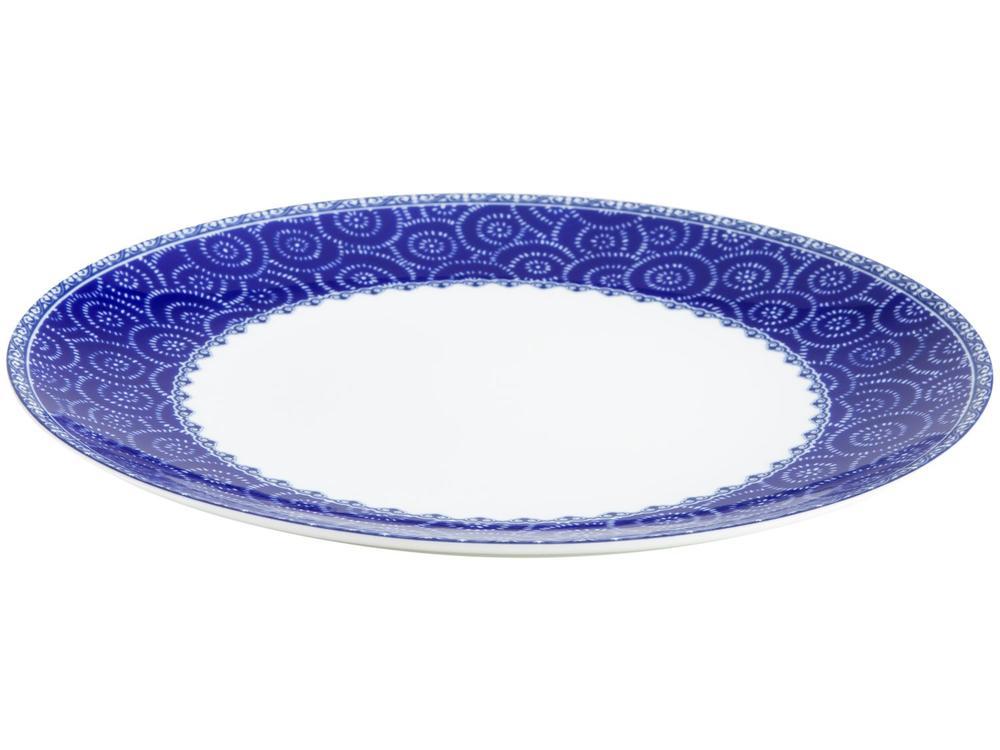 Aparelho de Jantar Sobremesa e Chá 20 Peças Tramontina de Porcelana Azul Redondo Umeko - 9