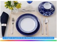 Aparelho de Jantar Sobremesa e Chá 20 Peças Tramontina de Porcelana Azul Redondo Umeko - 2