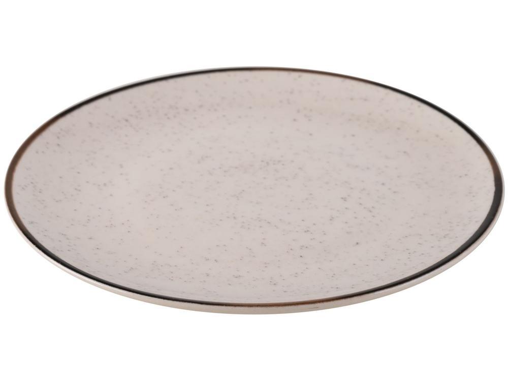 Aparelho de Jantar e Chá 20 Peças Oxford de Cerâmica Bege e Marrom Redondo Unni Brisa - 17