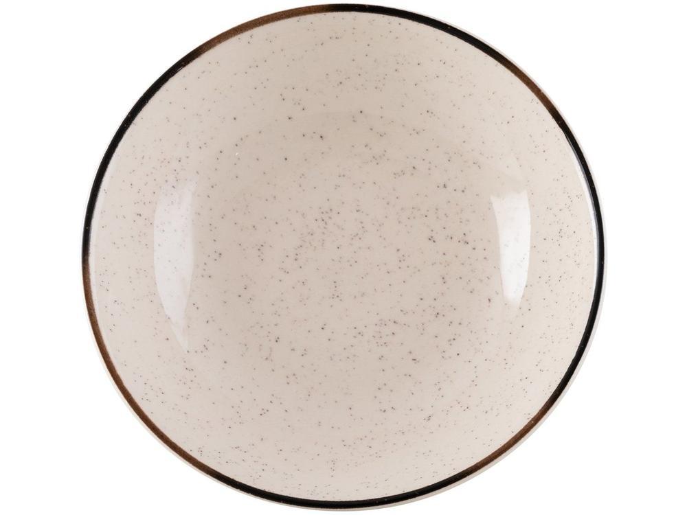 Aparelho de Jantar e Chá 20 Peças Oxford de Cerâmica Bege e Marrom Redondo Unni Brisa - 7