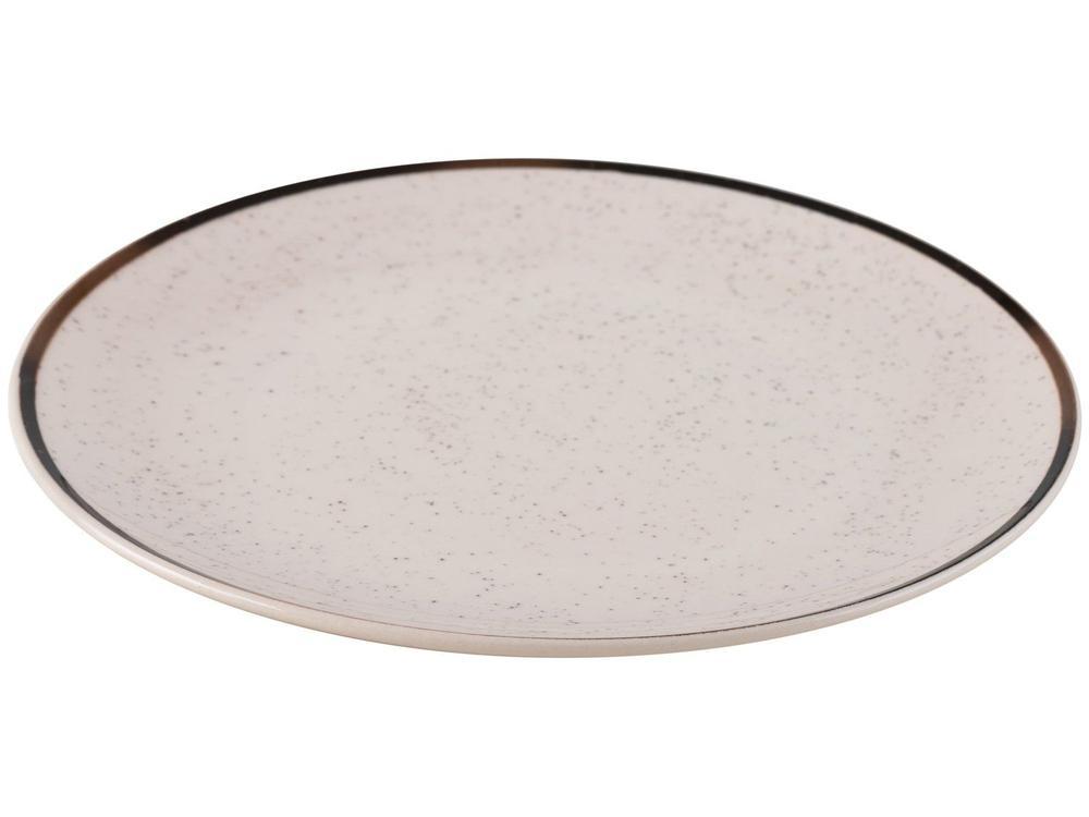 Aparelho de Jantar e Chá 20 Peças Oxford de Cerâmica Bege e Marrom Redondo Unni Brisa - 8