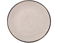 Aparelho de Jantar e Chá 20 Peças Oxford de Cerâmica Bege e Marrom Redondo Unni Brisa - 16