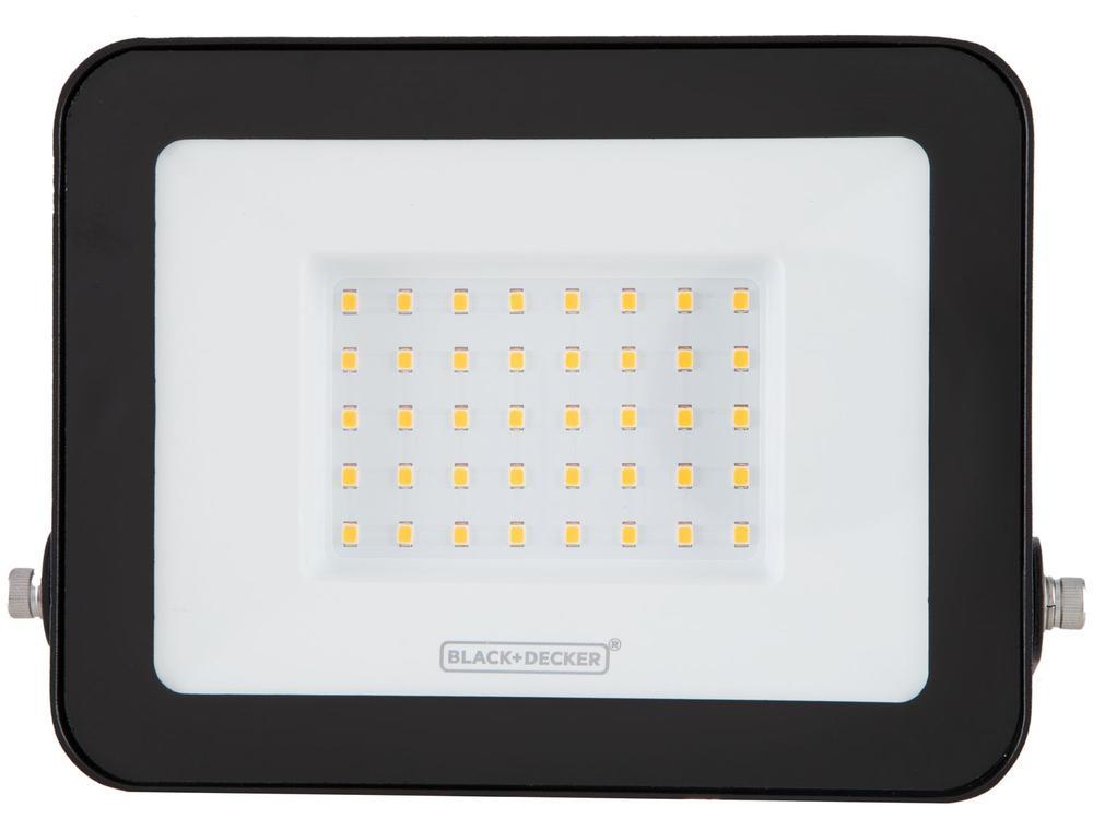 Refletor LED 50W 3000K IP65 Amarela Black+ Decker - 3