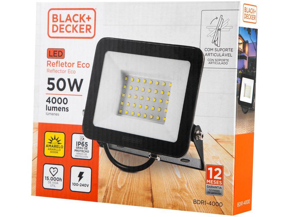 Refletor LED 50W 3000K IP65 Amarela Black+ Decker - 6