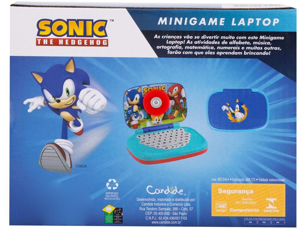 Laptop Infantil Sonic Bilingue Emite Som Candide - 17