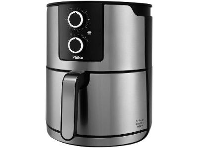 Fritadeira Elétrica sem Óleo/Air Fryer Philco Preto e Prata 6,1L