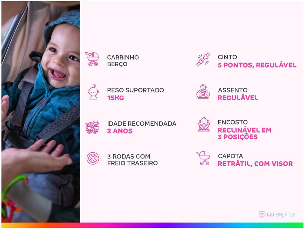 Carrinho de Bebê com Moisés Kiddo Trek 3 Rodas - 2