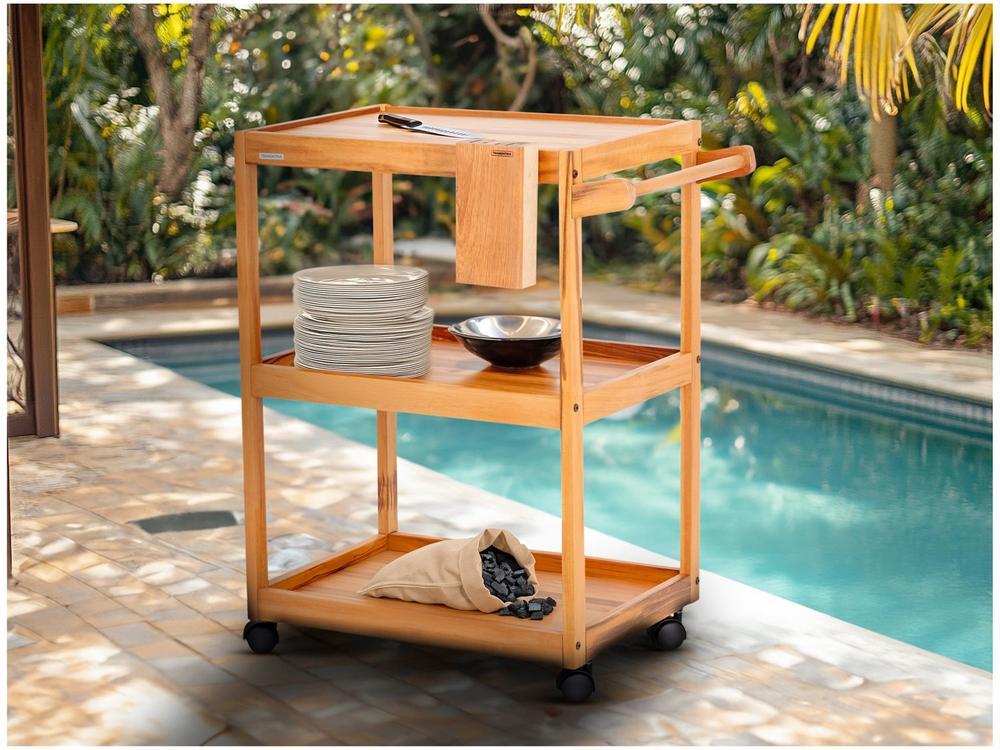 Carrinho para Churrasco de Madeira Tramontina - 2