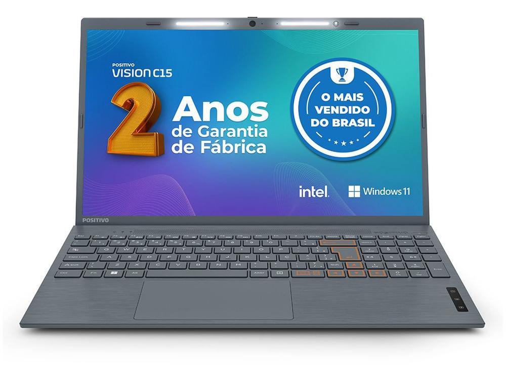 Notebook Positivo Vision Lumina Bar C15 Intel Celeron 4GB 128GB 15,6” HD Windows 11 Microsoft 365 C4128A-15 - 4