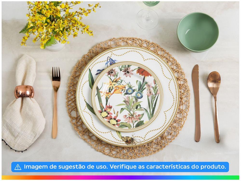 Aparelho de Jantar 12 Peças Alleanza Cerâmica Branco e Verde Água Redondo Bulbo - 2