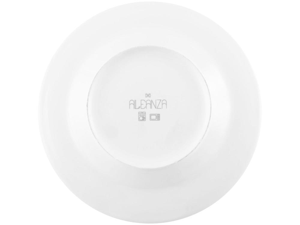 Aparelho de Jantar 12 Peças Alleanza Cerâmica Branco e Verde Água Redondo Bulbo - 8