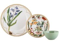 Aparelho de Jantar 12 Peças Alleanza Cerâmica Branco e Verde Água Redondo Bulbo - 3