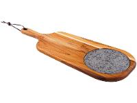 Tábua para Queijos de Madeira com Pedra Retangular Tramontina Provence 48x19cm - 1