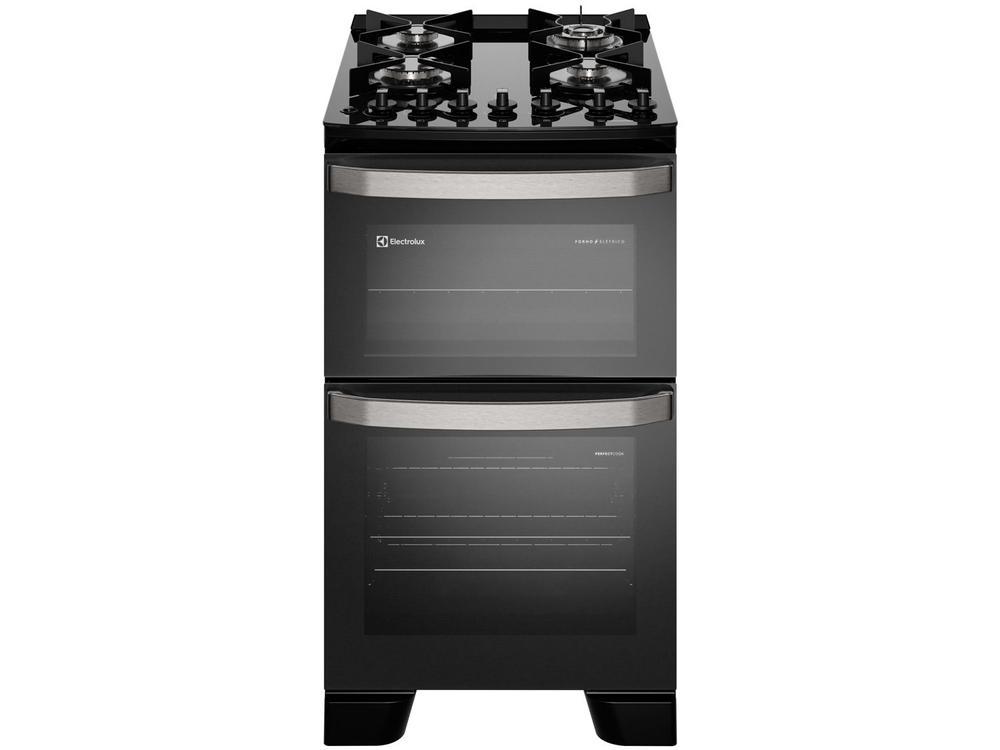 Fogão 4 Bocas Electrolux Preto Mesa de Vidro com Timer VaporBake FE4DP - 10