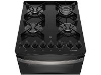 Fogão 4 Bocas Electrolux Preto Mesa de Vidro com Timer VaporBake FE4DP - 6