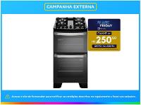 Fogão 4 Bocas Electrolux Preto Mesa de Vidro com Timer VaporBake FE4DP - 14