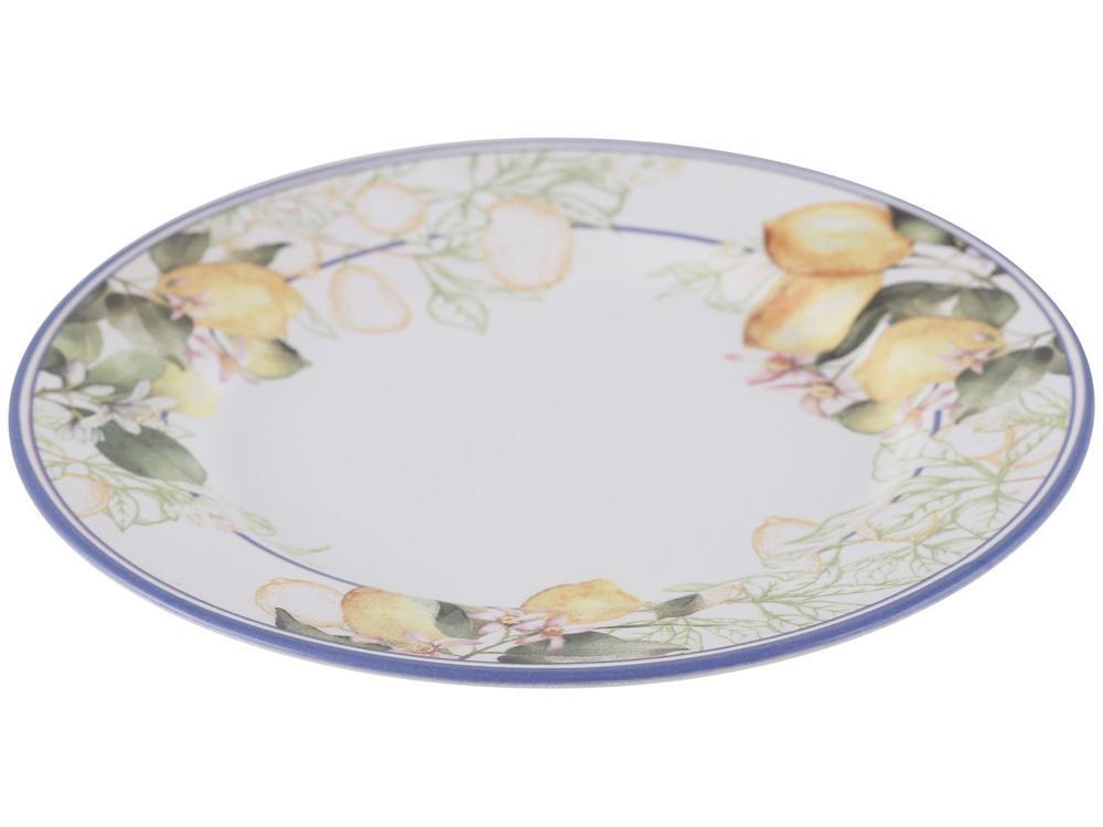 Aparelho de Jantar e Chá 20 Peças Alleanza de Cerâmica Branco e Azul Redondo Sorrento - 5