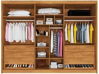 Guarda-roupa Casal com Espelho 6 Portas 6 Gavetas Móveis Europa Ripado Potente - 3