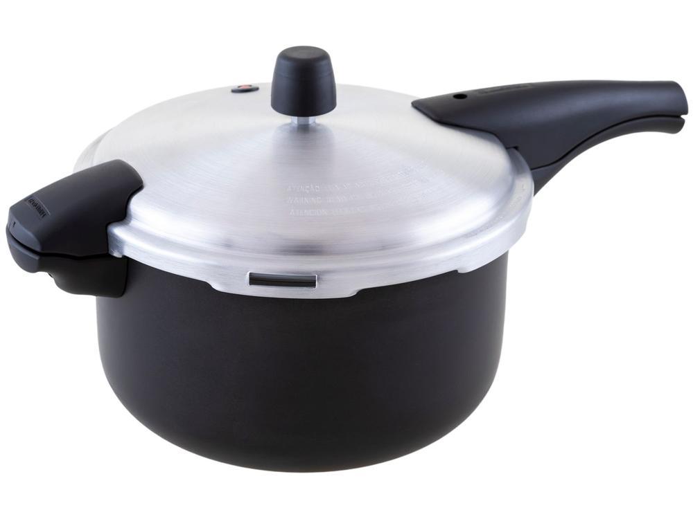Panela de Pressão Tramontina Antiaderente 6L Preto e Prata Vancouver Effect - 1
