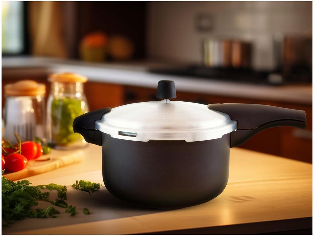 Panela de Pressão Tramontina Antiaderente 6L Preto e Prata Vancouver Effect - 2