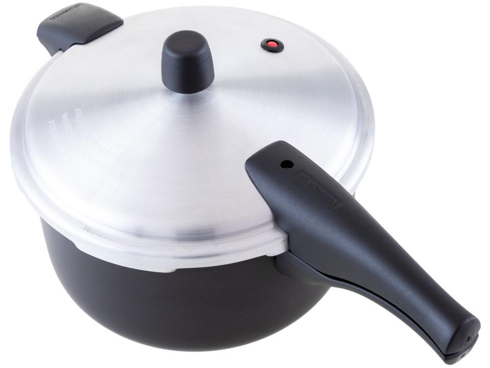 Panela de Pressão Tramontina Antiaderente 6L Preto e Prata Vancouver Effect - 4