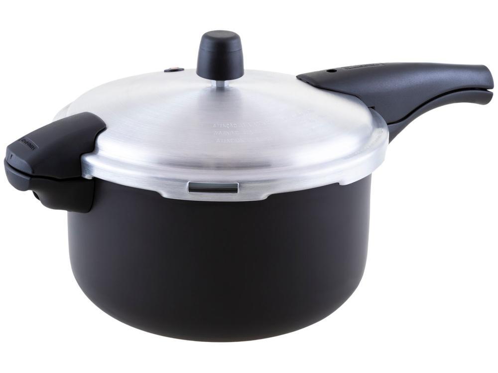 Panela de Pressão Tramontina Antiaderente 6L Preto e Prata Vancouver Effect - 5