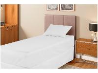 Jogo de Cama Solteiro 100% Poliéster Marcelino Têxtil Hypercal Branco 2 Peças - 1