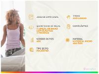 Jogo de Cama Casal 100% Poliéster Marcelino Têxtil Hypercal Bege 3 Peças - 7