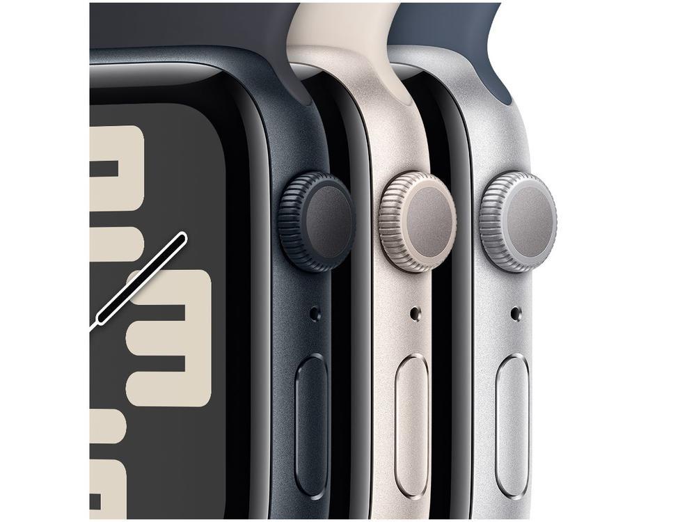 Apple Watch SE GPS Caixa Prateada de Alumínio 44mm Pulseira Esportiva Azul-tempestade P/M - 3