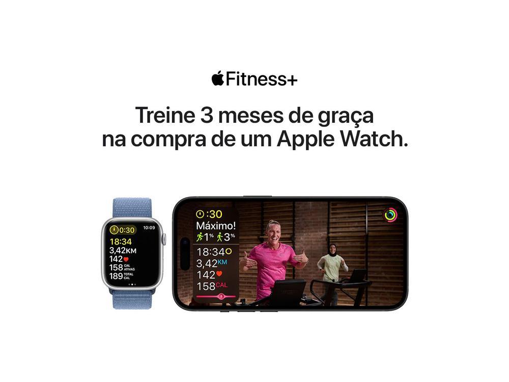 Apple Watch SE GPS Caixa Prateada de Alumínio 44mm Pulseira Esportiva Azul-tempestade P/M - 9