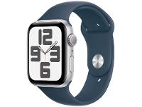 Apple Watch SE GPS Caixa Prateada de Alumínio 44mm Pulseira Esportiva Azul-tempestade P/M - 1