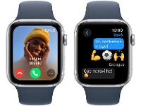 Apple Watch SE GPS Caixa Prateada de Alumínio 44mm Pulseira Esportiva Azul-tempestade P/M