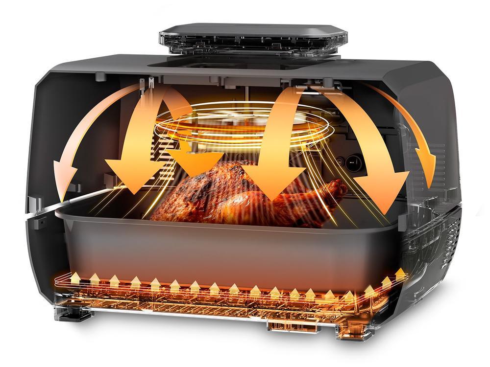 Air Fryer Wap Barbecue Preto e Cinza com Timer - 18