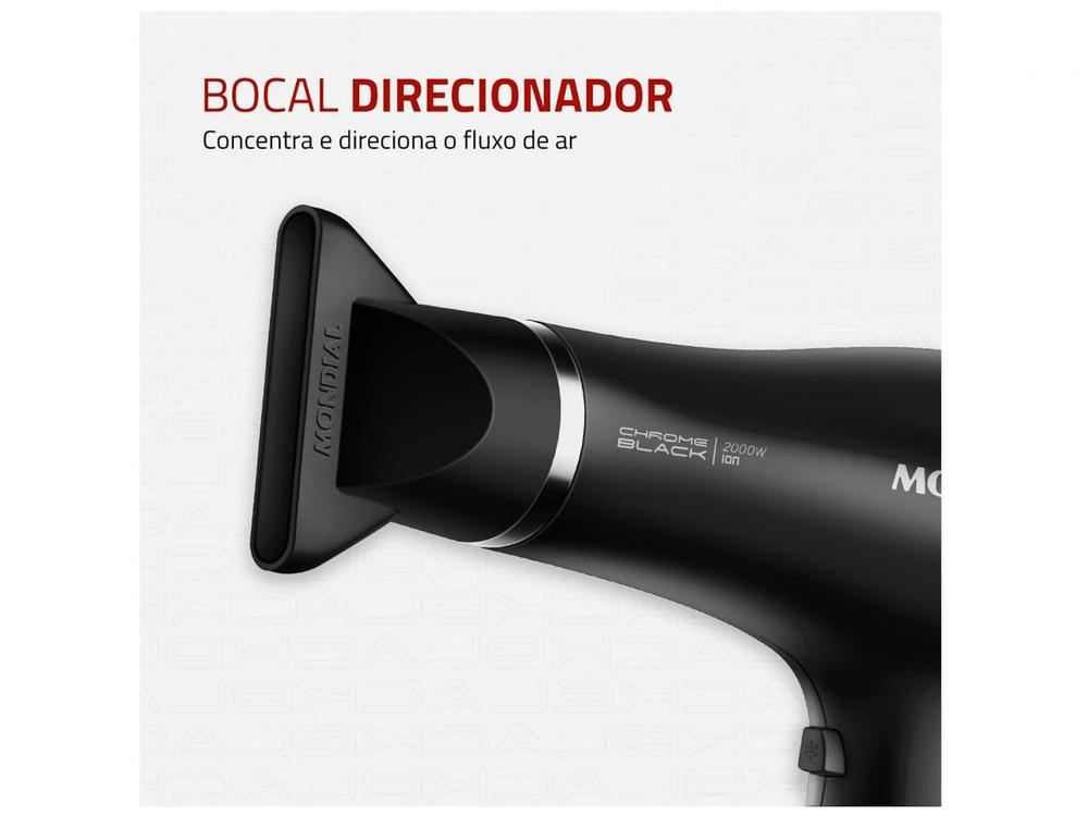 Secador de Cabelo Mondial Tourmaline Íon Preto - 8