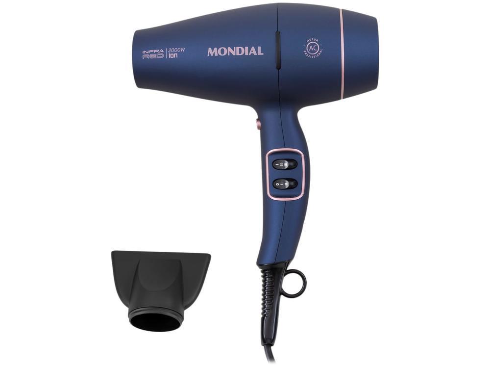 Secador de Cabelo Mondial Infrared Rosé e Azul - 19
