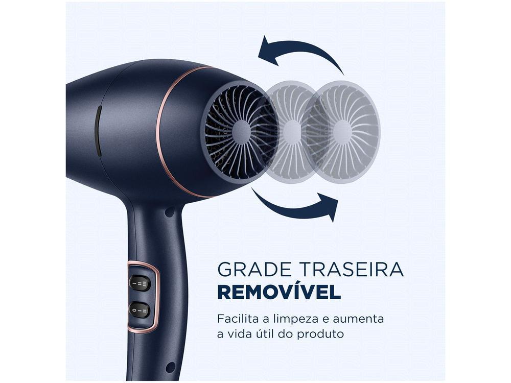 Secador de Cabelo Mondial Infrared Rosé e Azul - 6